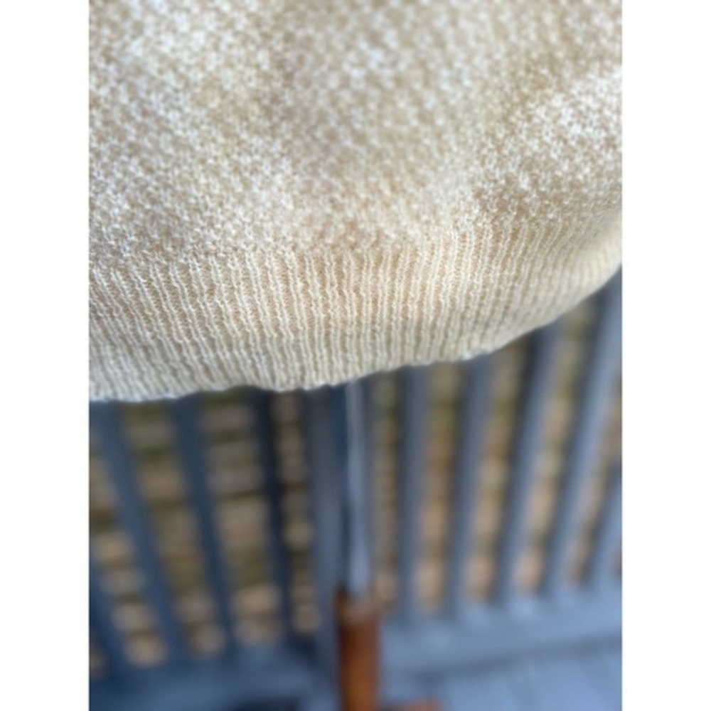 Vintage Cream Aran Cable‎ Knit Sweater L Unisex Cottagecore Old Money 80s 90s - Picture 7 of 11